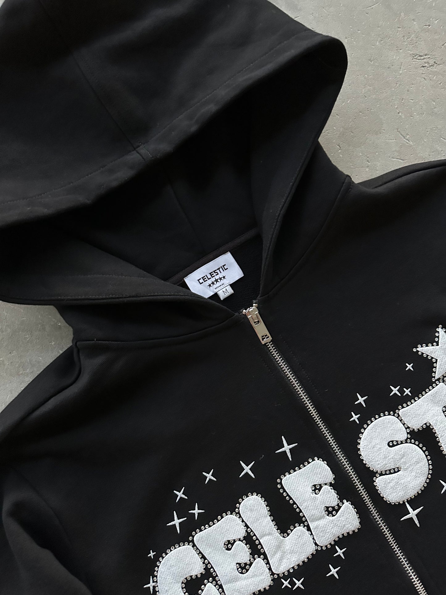 CELESTIC® Black Zip-Up Hoodie