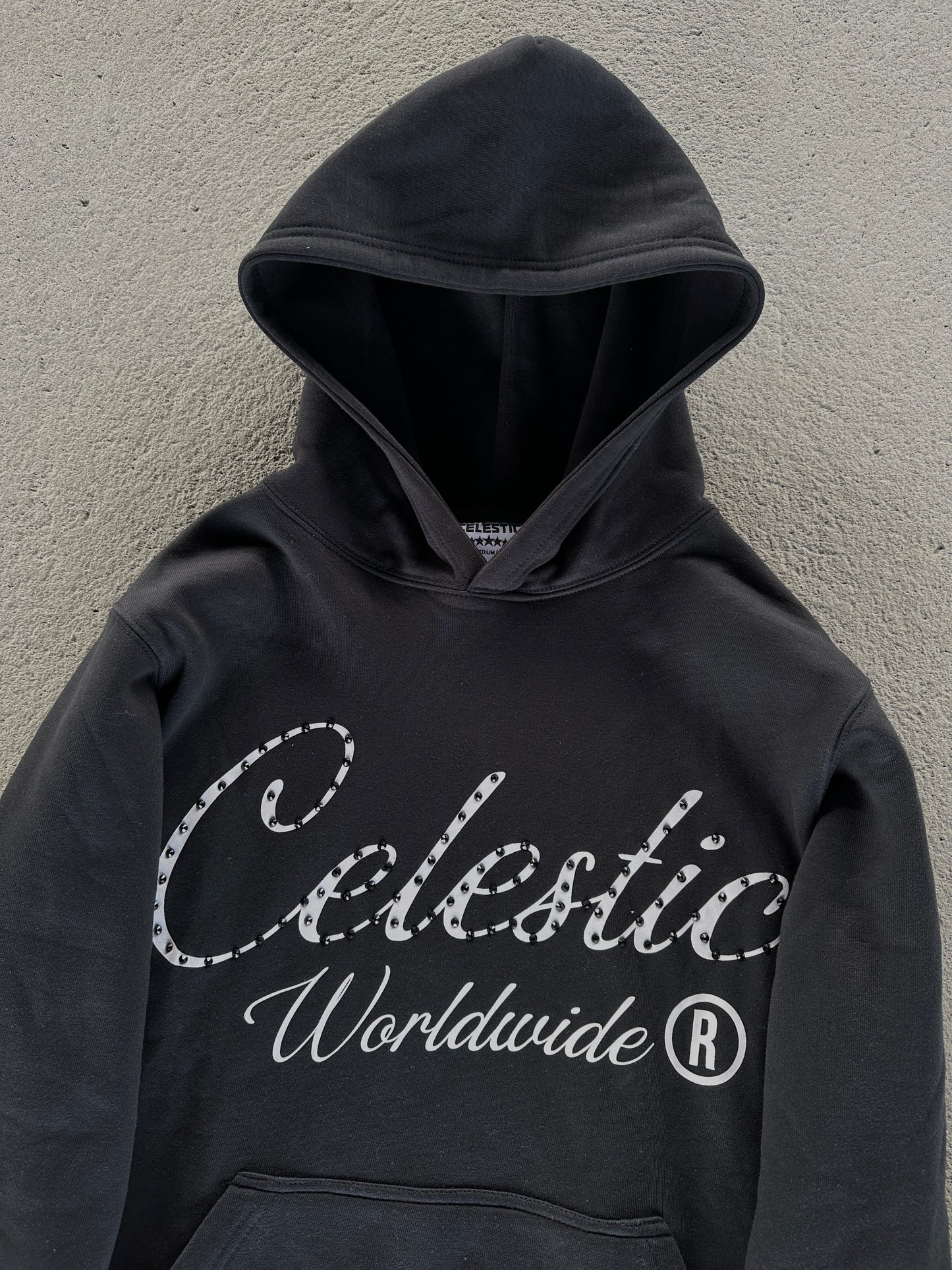 CELESTIC® Black Gemstone Hoodie