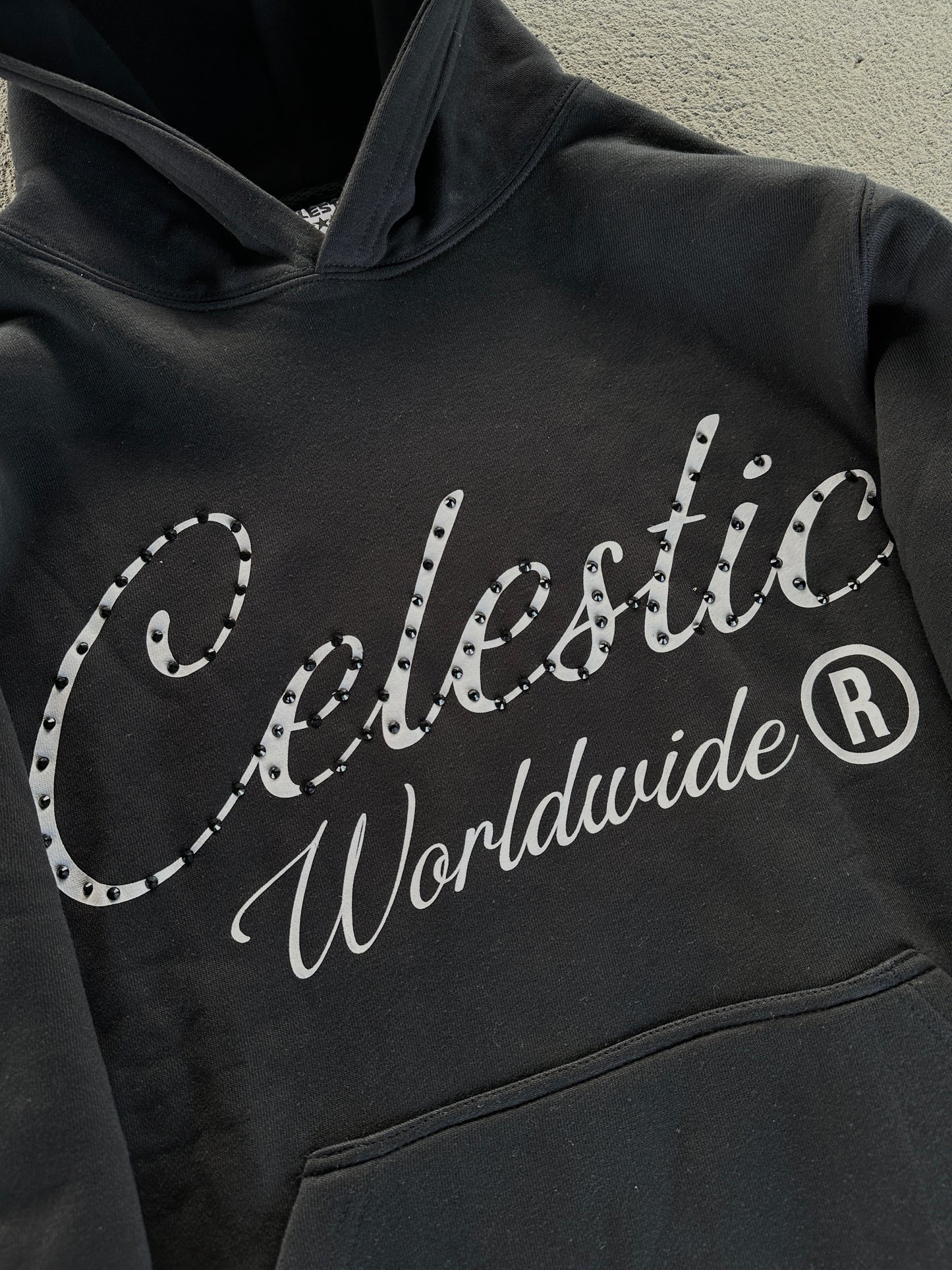 CELESTIC® Black Gemstone Hoodie