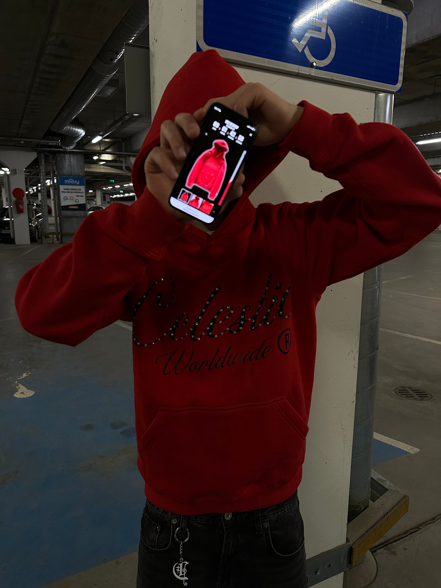 CELESTIC® Red Gemstone Hoodie