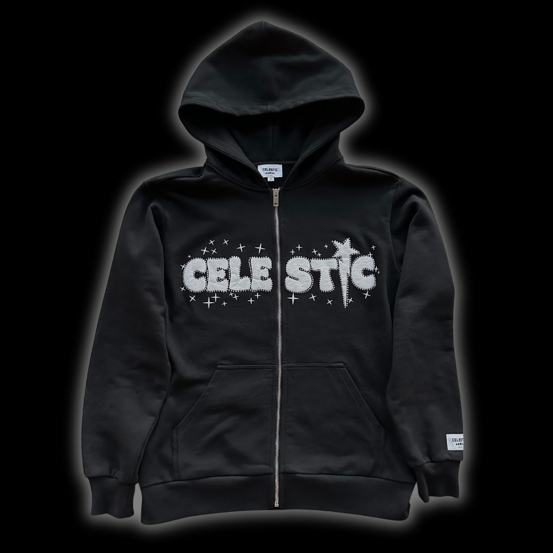 CELESTIC® Black Zip-Up Hoodie