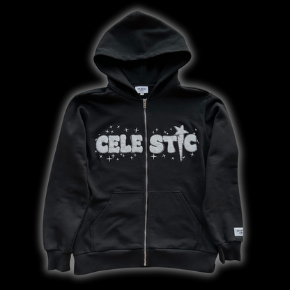 CELESTIC® Black Zip-Up Hoodie